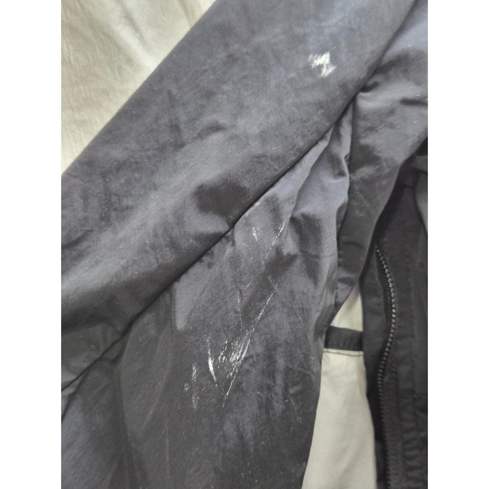 Xersion Windbreaker Jacket Womens Large Black Stretch Full Zip Hooded Waterproof - Picture 6 of 15